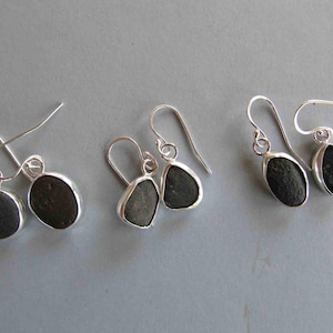 Strand Kieselstein Ohrringe in Sterling Silber