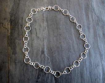 Handmade Sterling Silver Chain with Large and Small Links