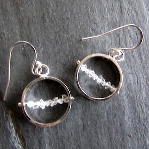 Herkimer Diamond Earrings in Sterling Silver image 1