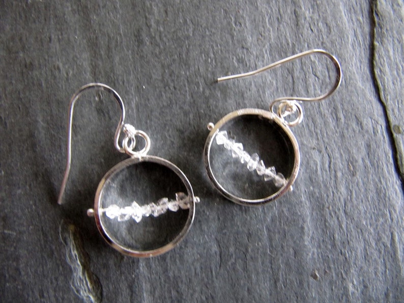 Herkimer Diamond Earrings in Sterling Silver image 1