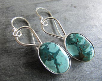 Turquoise and Sterling Silver Earrings