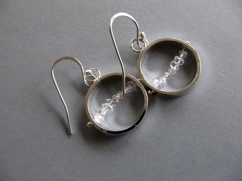 Herkimer Diamond Earrings in Sterling Silver image 4