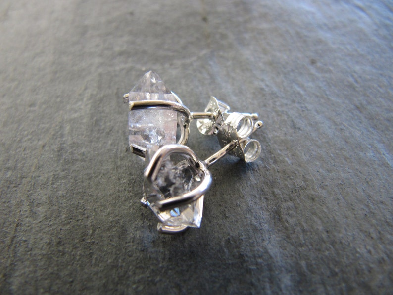 Herkimer Diamond Post Earrings in Sterling Silver image 4