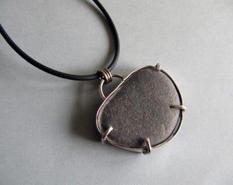 Oregon Beach Rock Necklace in Sterling Silver