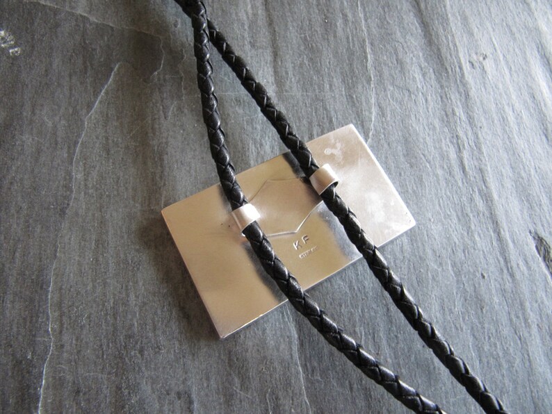 Vintage Letterpress Motorcar Bolo Tie in Sterling Silver