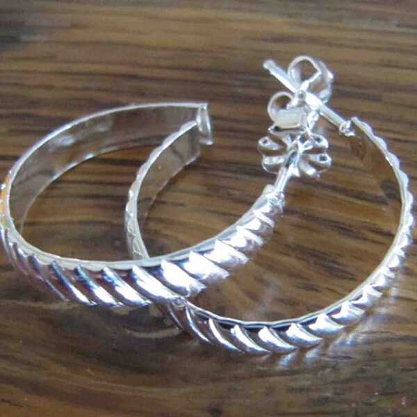 Everyday Silver Hoop Earrings