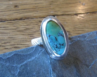 Petite Turquoise and Sterling Silver Ring