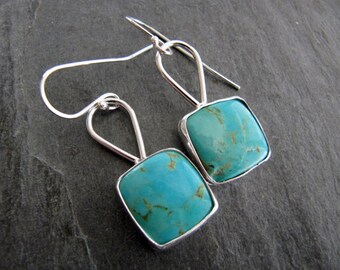 SALE Turquoise and Sterling Silver Earrings