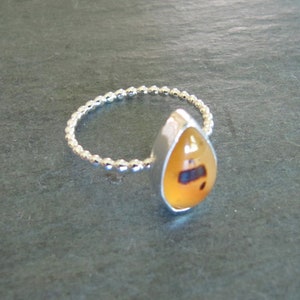 Anello in agata del Montana in argento sterling
