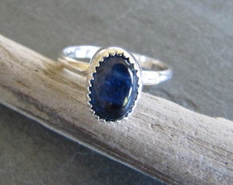 Petite Kyanite and Sterling Silver Ring