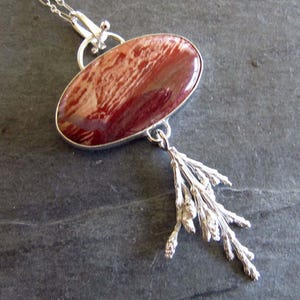 Picasso Jasper and Cedar in Sterling Silver