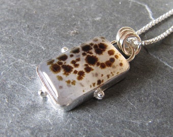 Montana Agate and Sterling Silver Pendant