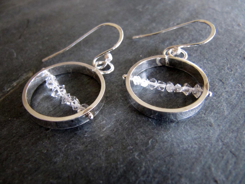 Herkimer Diamond Earrings in Sterling Silver image 2