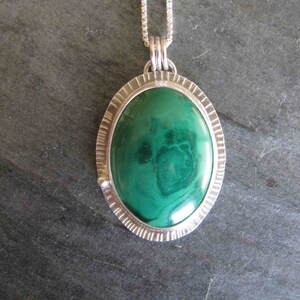 Collar de Malaquita y Plata de Ley