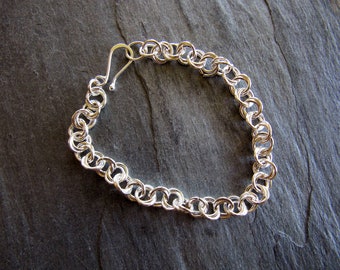 Sterling Silver Handmade Chain Maille Bracelet