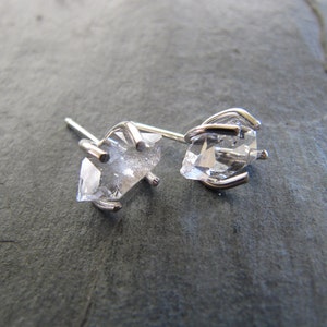 Herkimer Diamond Post Earrings in Sterling Silver image 3