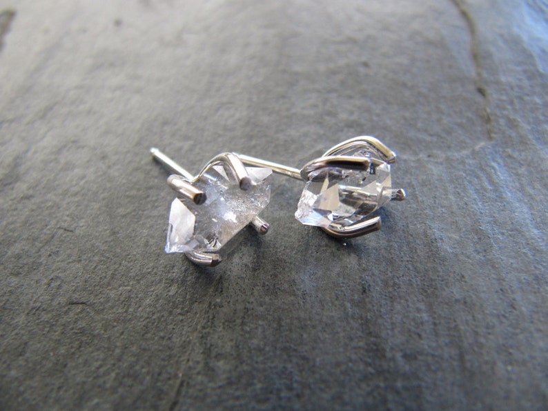 Herkimer Diamond Post Earrings in Sterling Silver image 3