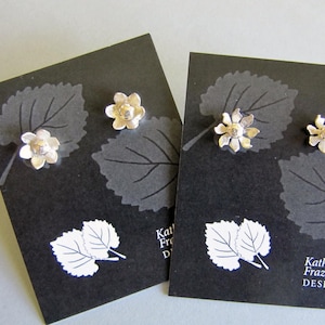 Silver Flower Post Earrings