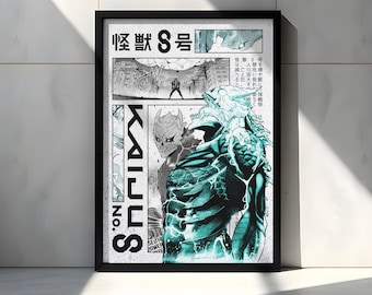 Kaiju nr 8 Manga-affisch - Kuraterad panelkonst
