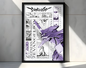 Evangelion - Anime Manga Poster - Curated Panel Art (A3 Digital Download)