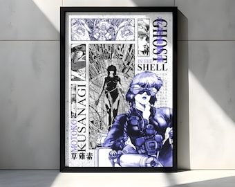 Ghost in the Shell - Anime Manga Poster - Curated Panel Art (A3 Digital Download)
