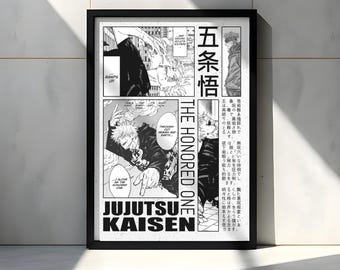 Gojo - Anime Manga Poster - Curated Panel Art (A3 Digital Download)