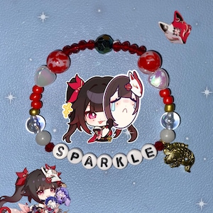 Sparkle Honkai Star Rail Real Opal Beads Bracelet HSR Jewelry Character Bracelet Sparkle Star Rail Cosplay Accessory