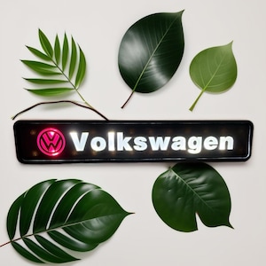 LED Volkswagen Emblem Badge – Illuminated VW Logo for Grille or Trunk | 12V Custom Light-Up Car Accessory