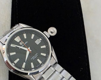Generalüberholte Grand Seiko Automatikuhr, 43 mm Edelstahlgehäuse, auffälliges Ziffernblatt