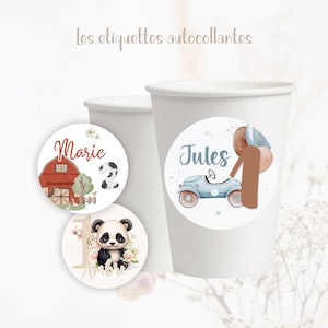 Etichette autoadesive (x12) - Tema completamente personalizzabile