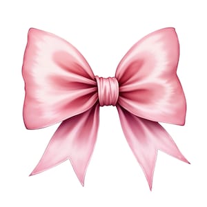Coquette fiocco rosa PNG / 300 DPI fiocco rosa Clipart in acquerello Coquette png svg