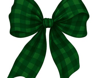 Clipart noeud papillon à carreaux vert buffle : noeud papillon coquette SVG, PNG (téléchargement numérique)