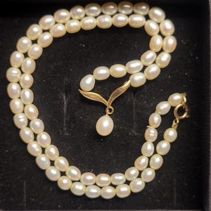 Bridal Freshwater 9ct Vintage Pearl Necklace