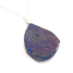 Chalcopyrite Peacock Ore Pendant Necklace image 3