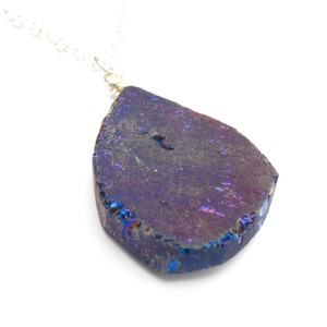 Chalcopyrite Peacock Ore Pendant Necklace image 4