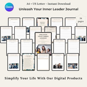 Leadership Journal, Mindset Development Journal, Business Coaching Leadership Tools, Printable Leadership Skills Self Improvement