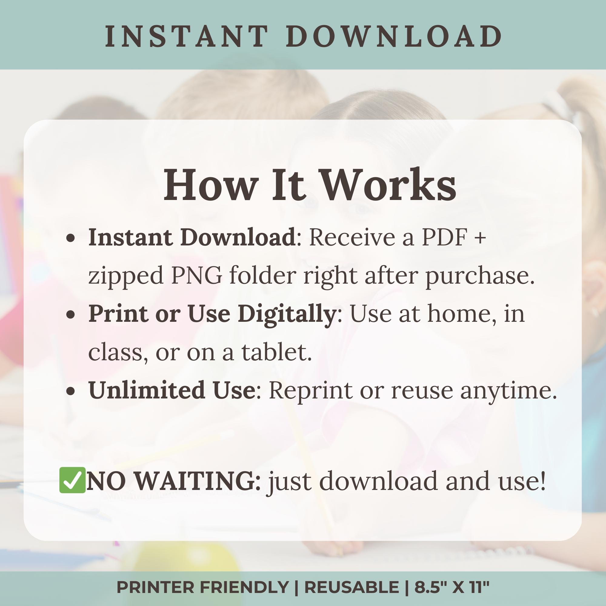 50-page Word Search for Kids | Instant Digital Download, Printable ...