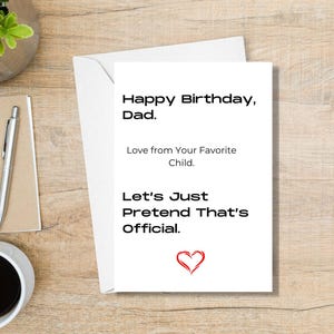 Tarjeta de cumpleaños para papá, tarjeta divertida para papá, tarjeta de feliz cumpleaños para papá, tarjeta minimalista para papá, regalo de cumpleaños para papá, tarjeta de cumpleaños de un hijo