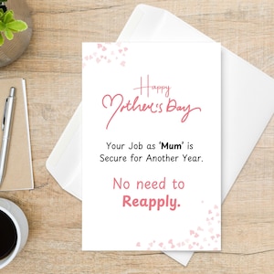 Funny Mother’s Day Card | Mum Card | Happy Mother’s Day Gift | Minimalist Mum Card | Gift for Mum | Mother’s Day Joke Card