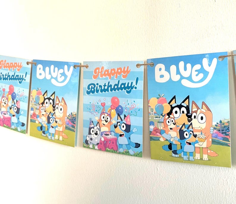 PDF Bluey Birthday Banner Ready to Print - Etsy