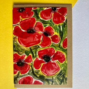 Poppies - Card • Painting • Wild Flowers • Spring • Easter • Flower • Remembrance