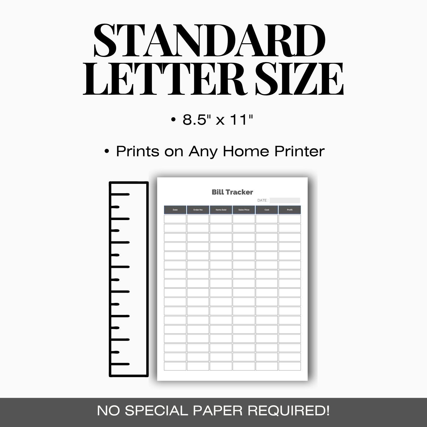 Bill Tracker Template, Sales Order Tracker, Business Expense Log ...