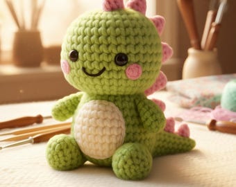 Dinosaur Crochet Pattern, Crochet Plush, Cute Crochet Pattern, Amigurumi Pattern, Dino Pattern, Crochet Animal, PDF Pattern