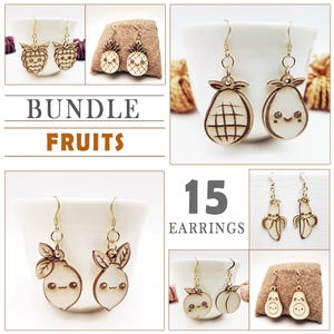Whole Shop Bundle: Wood Earrings svg Laser Cut Files - Life Access - 200+ Original Homemade Designs - Mega Bundle - 1 Bundle Added Monthly image 11