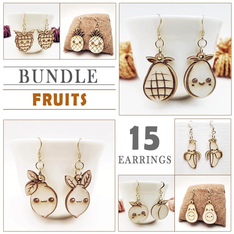 Whole Shop Bundle: Wood Earrings svg Laser Cut Files - Life Access - 200+ Original Homemade Designs - Mega Bundle - 1 Bundle Added Monthly image 11