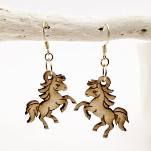 Animal Earrings: Horse - svg Laser Cut Wood - Template Files - Farm Earrings svg