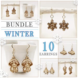 Whole Shop Bundle: Wood Earrings svg Laser Cut Files - Life Access - 200+ Original Homemade Designs - Mega Bundle - 1 Bundle Added Monthly image 8