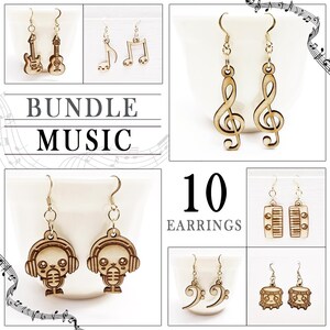 Whole Shop Bundle: Wood Earrings svg Laser Cut Files - Life Access - 200+ Original Homemade Designs - Mega Bundle - 1 Bundle Added Monthly image 9