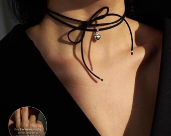 Heart Choker, Silver Locket, Minimalist Heart Pendant