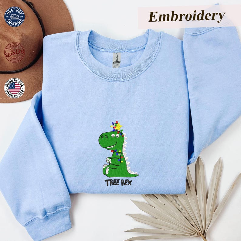 Tree Rex jultröja, Disney-julklapp, Toy Story-hoodie, jultröja, Tree Rex-hoodie, broderad skjorta, present bild 3
